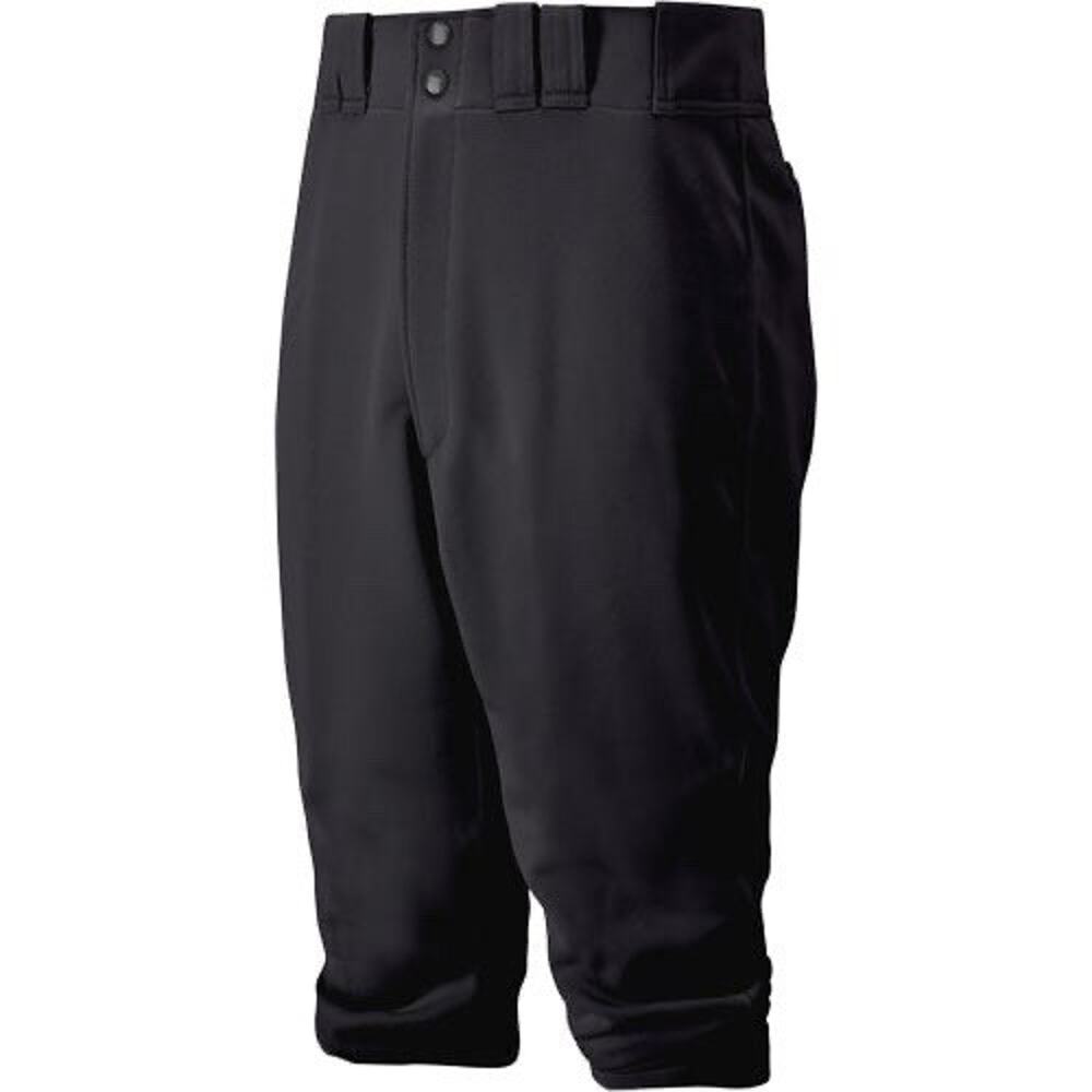 NWT Mizuno Men’s Adult Extra Small Baseball Pant Black Knit Pockets New Practice